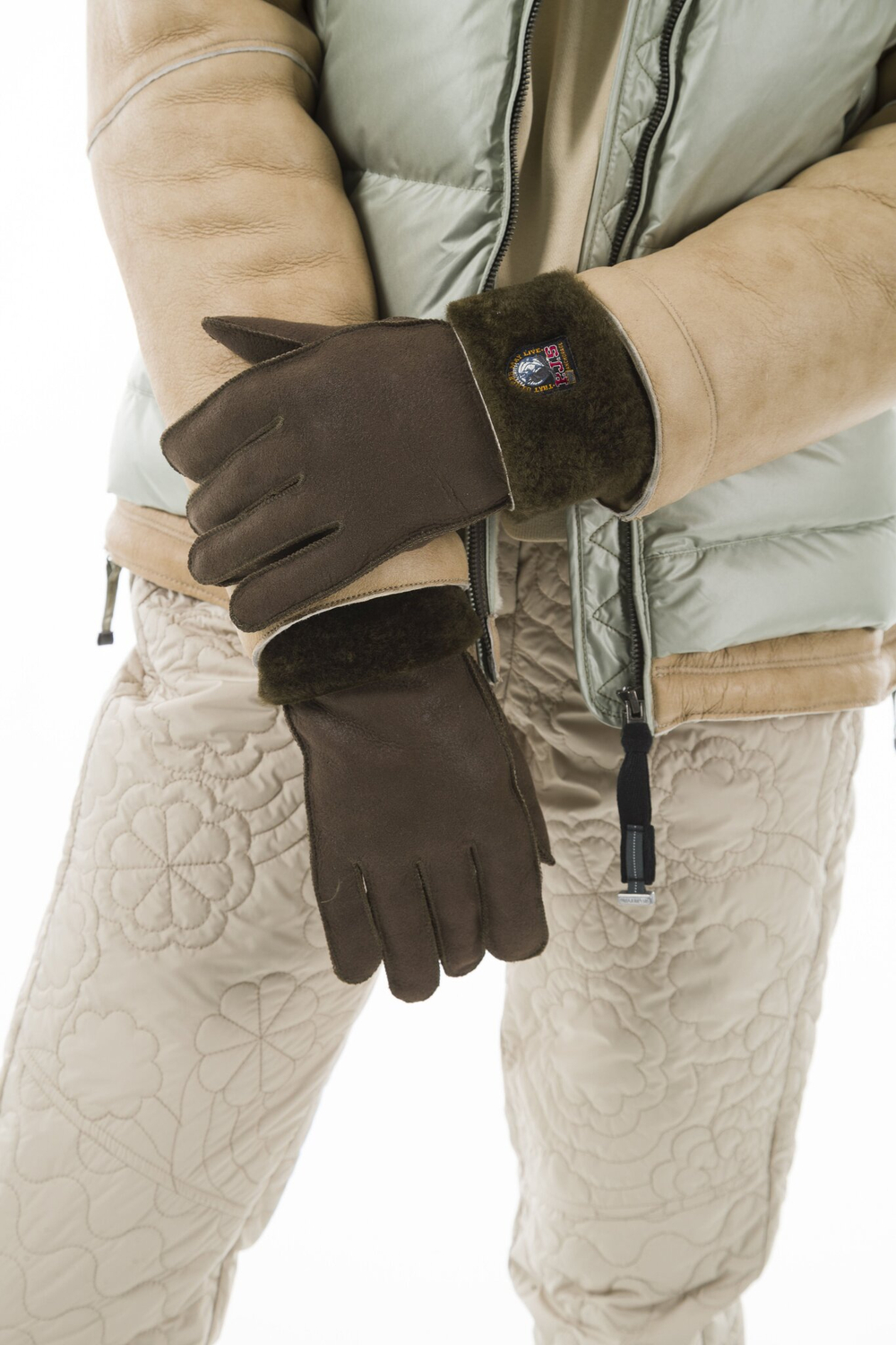 Перчатки жен. PARAJUMPERS SHEARLING GLOVES 251 серый