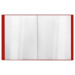 Папка с 100 вкладышами, Стамм Стандарт, 800мкм, корешок 30мм с карманом, красная