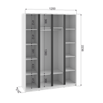 Фаворит Шкаф 4-х створчатый