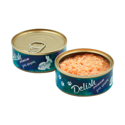 Консервы DELISH Premium для кошек с мясом кролика - 100 гр