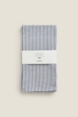 ZARA HOME ПОЛОСАТОЕ ПОЛОТЕНЦЕ 2ШТ, СЕРЫЙ