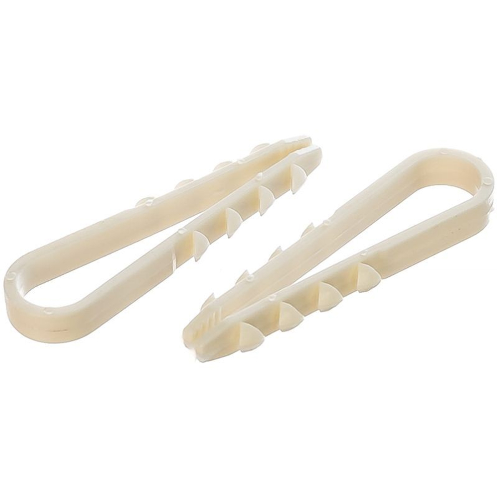 Дюбель-хомут ДХ 5-10 для круглого кабеля нейлон бел. уп100шт Fortisflex 56866