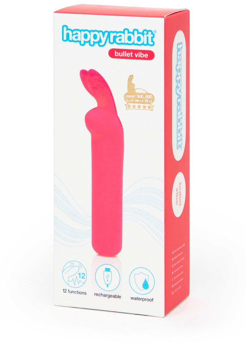 Розовая вибропуля с ушками Rechargeable Rabbit Ears Bullet Vibrator