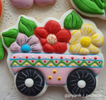 Тачка с цветами №1