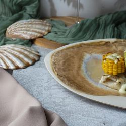 Блюдо овальное 32,5*20 см h7 см 100 мл Pearl Shell Frutti di Mare P.L. [1]