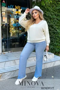 Кофта 377-молочный Minova