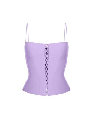 Топ-бюстье корсетного типа из крепа со шнуровкой