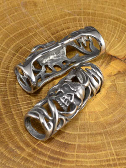 Бусина-вставка «Тёмный» из нержавеющей стали