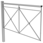 Пешеходное ограждение ПО-1 Крест тип 1 (секция + стойка), стойка 60х60 несъемная, цинк