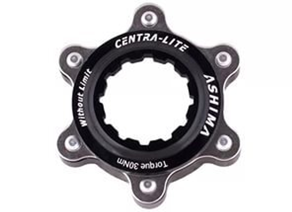 Адаптер чёрный, крепит 6-болтовый ротор на дискoвую втулку  Center Lock Shimano. AC02 Black