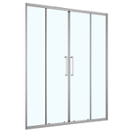 Душевая дверь Loranto раздвижная 150х190, толщина полотна 6мм , цвет профиля серый матовый