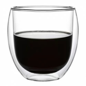 Набор кружек 2шт*400 мл, термостойкое стекло, двойные стенки