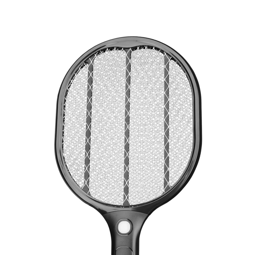 Мухобойка электрическая RX-460 Black, с фонариком и аккумулятором REXANT