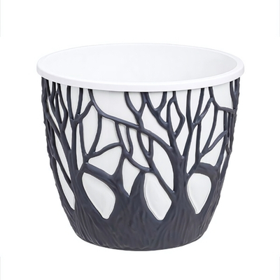 Кашпо "Форест" (3,5л.) Цв. Антрацит/Белый