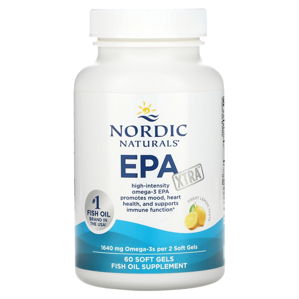 Nordic Naturals, ЭПК Экстра, лимон, 820 мг, 60 гелевых капсул