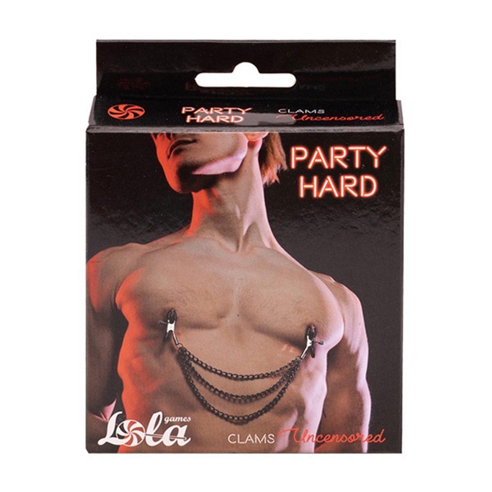Зажимы на соски с тройной цепочкой Lola Games Party Hard Uncensored 1139-01lola