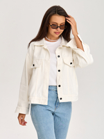 Джинсовая куртка женская белая