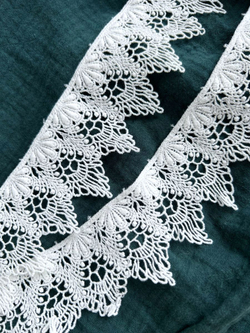 Тесьма кружево для кокетки и вязания Павлиний хвост