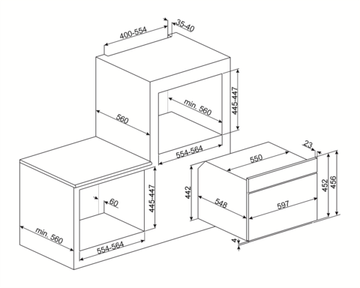 Электрический духовой шкаф Smeg SF4750VCBS