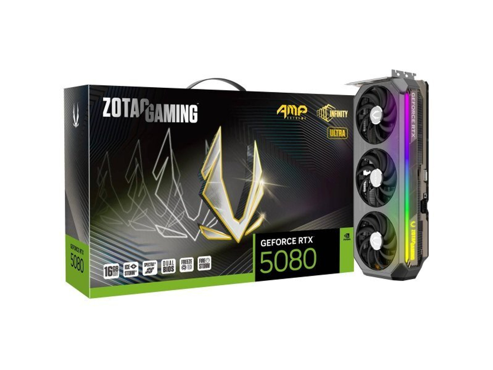 Видеокарта Zotac Nvidia GeForce RTX 5080 AMP [ZT-B50800BU-10P]