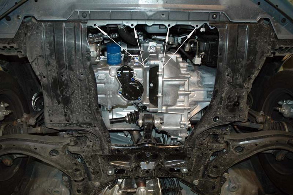 Защита картера и КПП Sheriff для Honda Fit II (GE/GP) 2007-2013 арт.09.1652