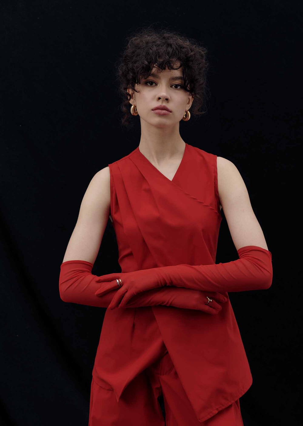 Топ м.2462, красный, р. XL