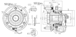 Ступица передняя в сборе L=R CHEVROLET Captiva/OPEL Antara mot.2.4L GANZ GIK05022