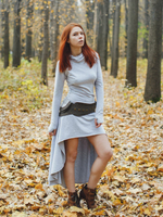 Платье Chintamani с длинным рукавом сер.меланж