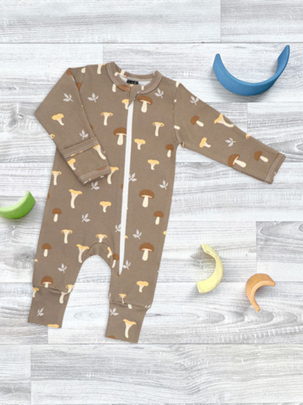 Комбинезон Mjölk Sleep and Play Грибочки, на манжетах