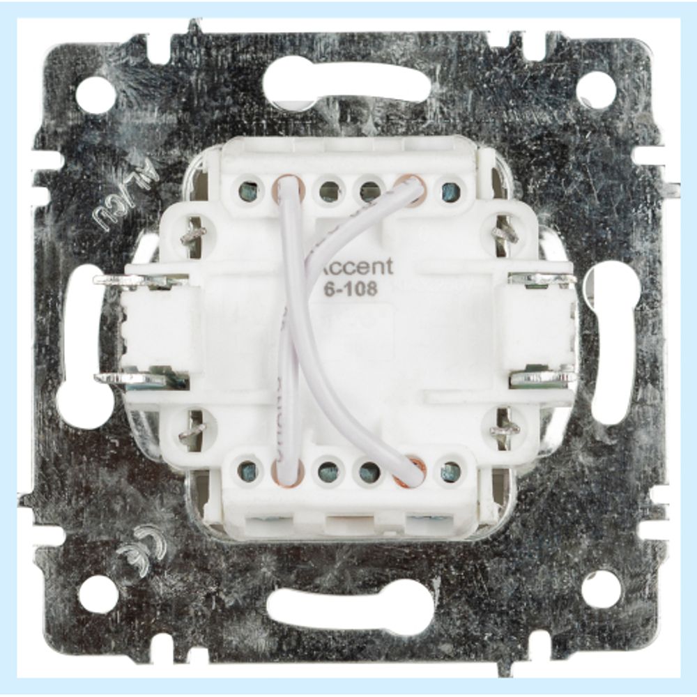 Переключатель Intro Accent 6-108-01 перекрёстный, 10А-250В, IP20, СУ, AL/CU, белый