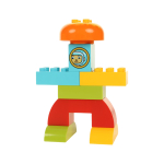 Конструктор пластмассовый 18эл. большие кубики "Ракета" 10018-GK коробка (Город мастеров)