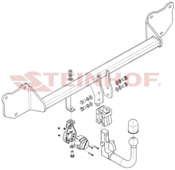 Фаркоп Steinhof M-283 для Mini Cooper Countryman S/SD R60 2010-2017, Mini Cooper Paceman 2WD R61 2012-2016(паспорт и сертификат в комплекте)(без электрики)