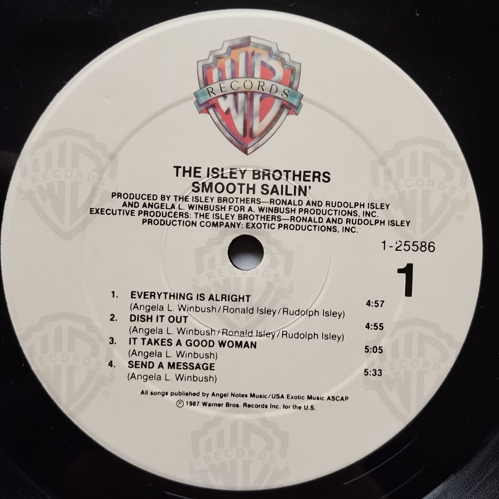Винтажная виниловая пластинка LP The Isley Brothers Smooth Sailin (USA 1987) Come My Way