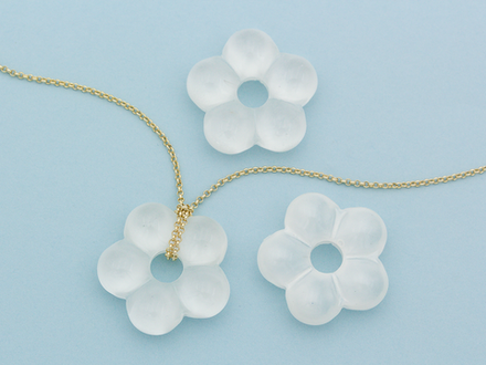 Подвеска-бусина "Цветок" 24мм, стекло