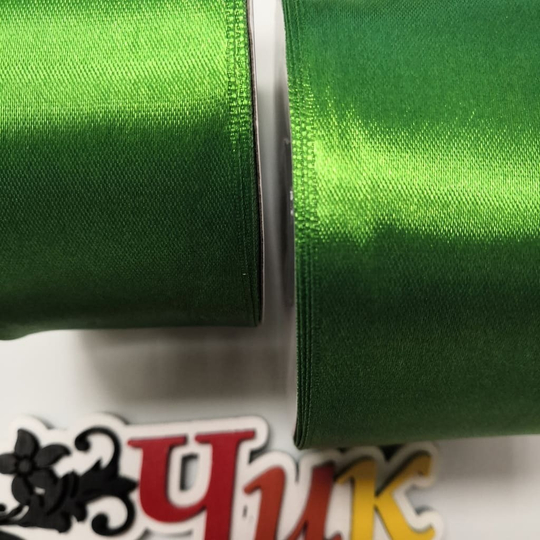 Лента атласная 5 см (Изумруд) - 27 метров