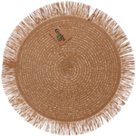 Салфетка на стол 38см плетеная «Бохо» льняной
