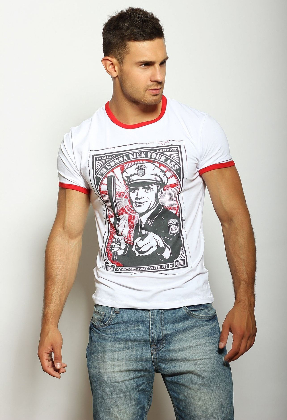 Белая мужская футболка Scandaloso (Размер: S) (Цвет: белый)