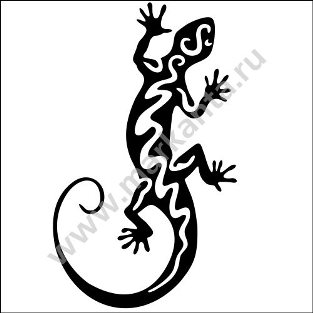 Наклейка "Тату-ящерица"