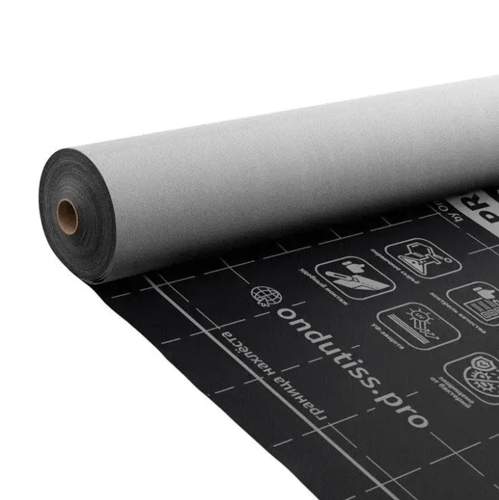 Супердиффузионная мембрана ONDUTISS PRO AM 130, 75м2 / Гидро-ветрозащитная паропроницаемая мембрана Ондутис ПРО АМ 130