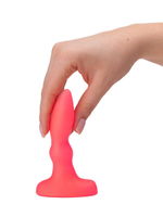 Розовая гелевая пробочка с каплевидным кончиком - 10 см. (Цвет: розовый)