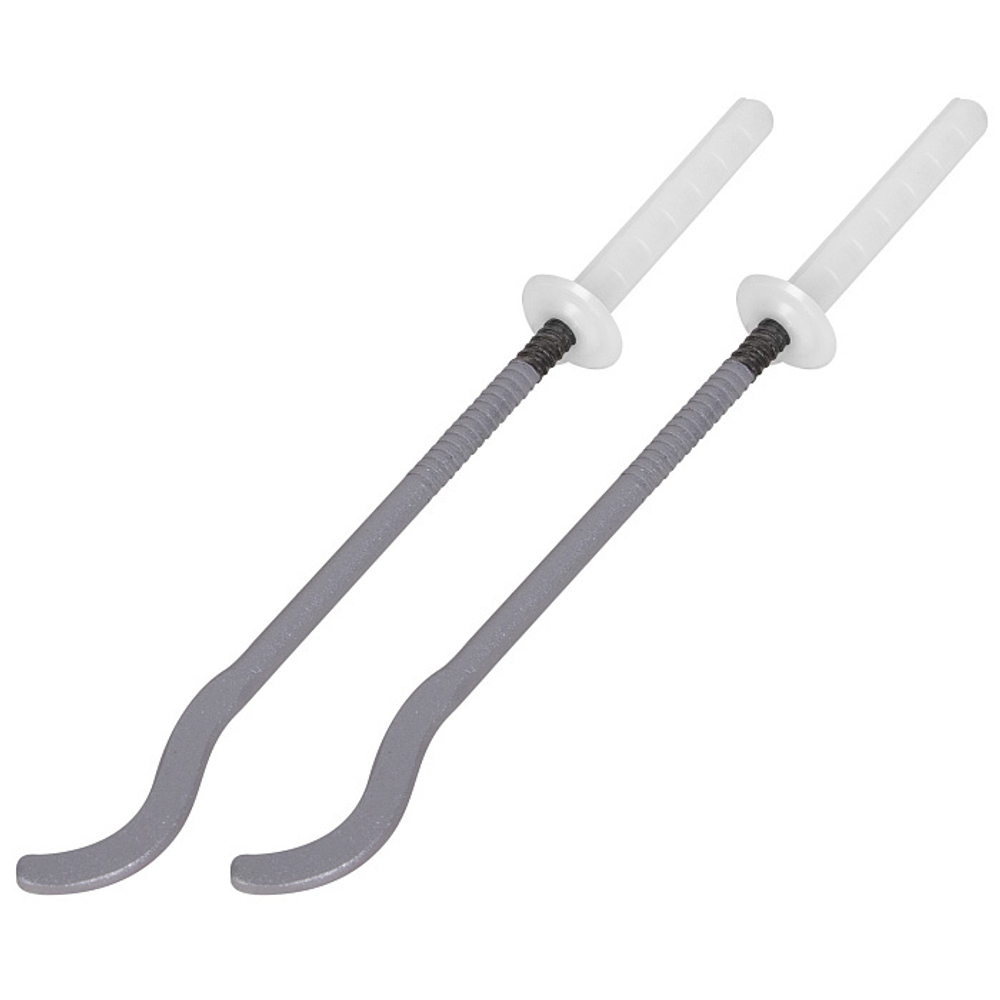 Комплект плоских кронштейнов с дюбелями (серебистые)7*170