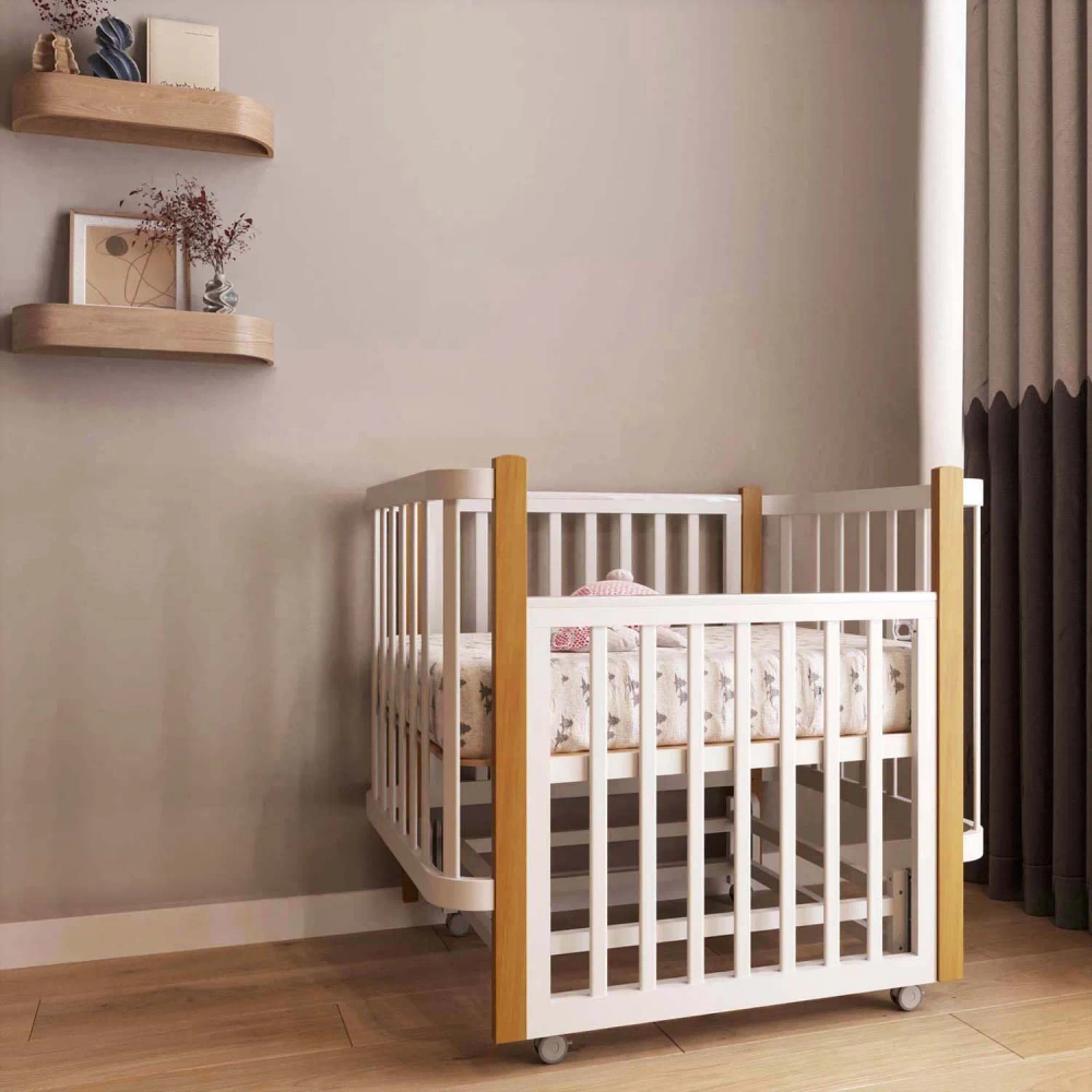 Кроватка ANTEMI Terra Light NEW с маятником, 100х70, арт. НИК 17БД Белый/Дерево