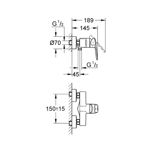 Смеситель для душа Grohe Europlus 33577002 Хром