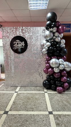 Фотозона на выпускной №2868 пайетка серебро