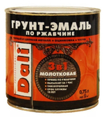 Грунт-эмаль по ржав. молот-я 3в1 0,75 л золотистая  Dali