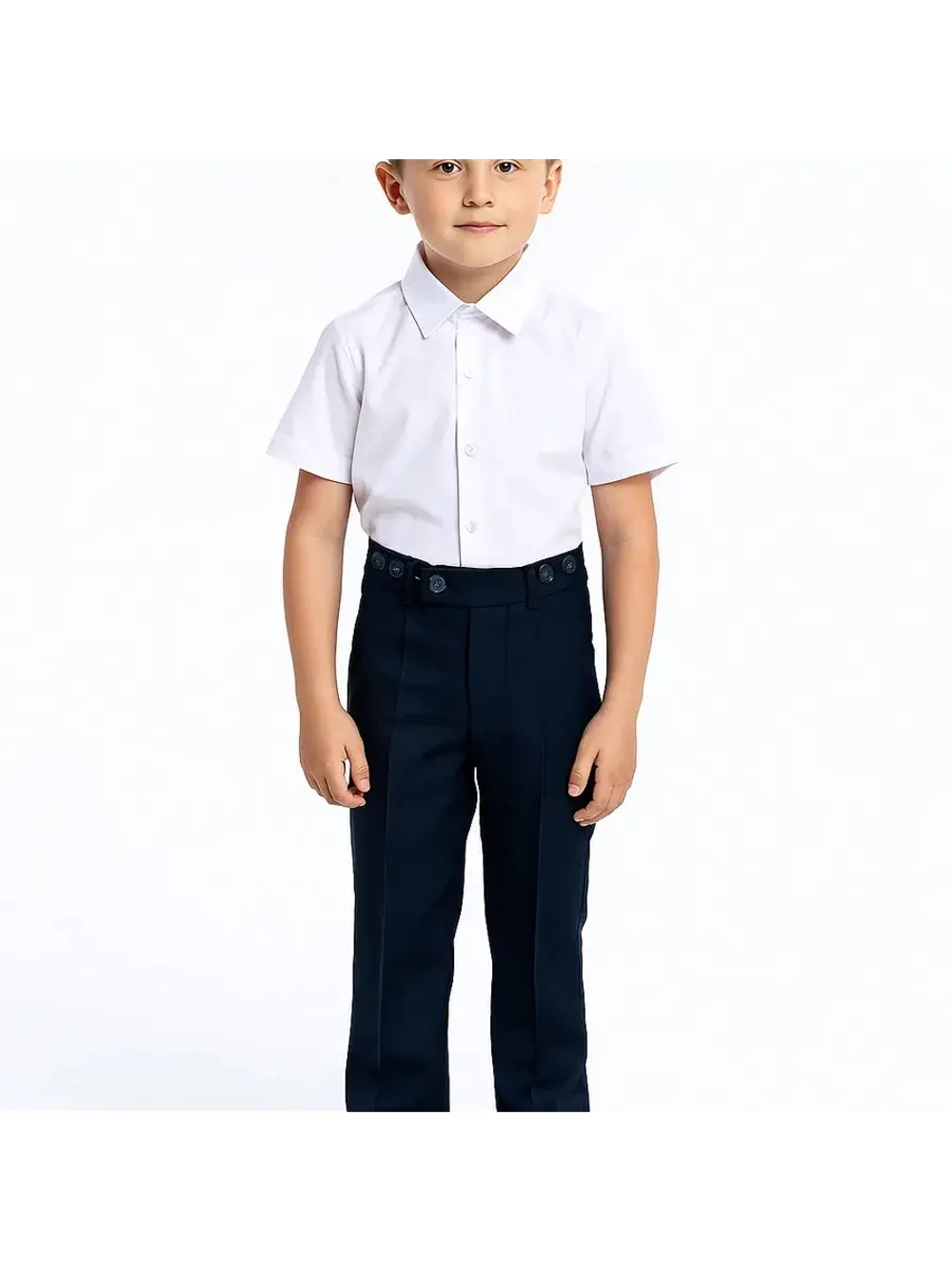 Брюки школьные классические для мальчика синие.