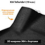 Передние автомобильные коврики ЭВА с бортами для KIA Telluride I (19-н.в.)
