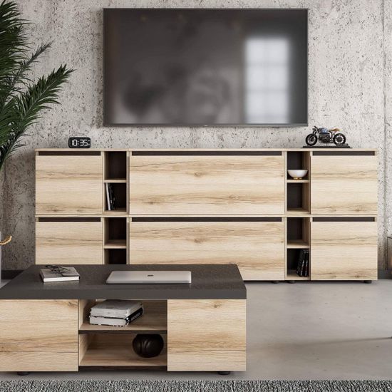 модульная систена -  2 шт Тумба БЕРГЕН + 4 шт Тумбы прикроватные БЕРГЕН