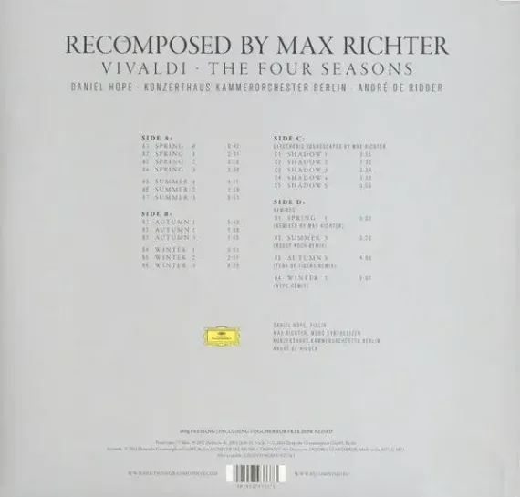 Max Richter; Vivaldi; Daniel Hope; Konzerthaus Kammerorchester Berlin; Andre de Ridder - Recomposed By Max Richter: Vivaldi - The Four Seasons