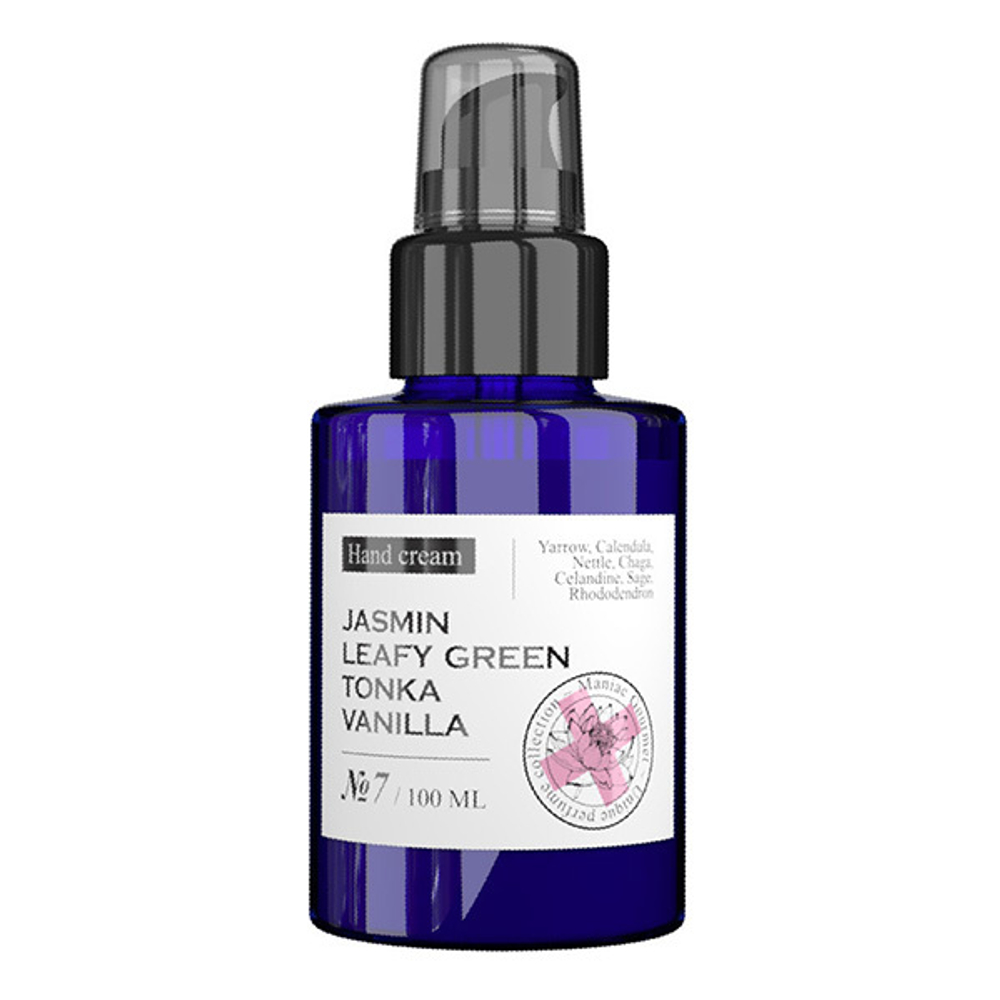 Парфюмированный крем для рук №7 Жасмин, Зелень, Тонка, Ваниль Maniac Gourmet Hand Cream 100мл